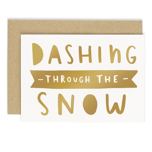 Dashing Through The Snow Card.