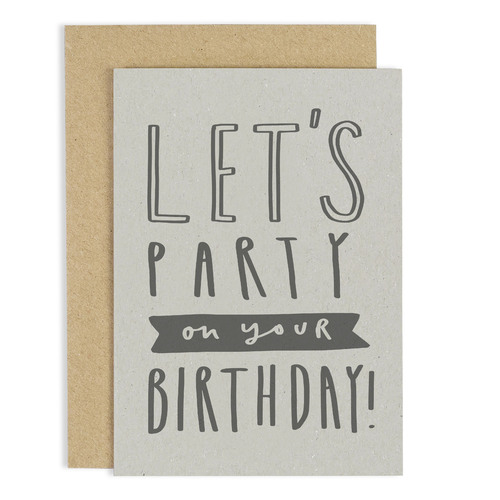 Let's Party Kraft Card.