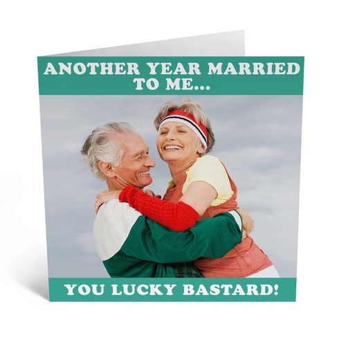Lucky Bastard Anniversary card