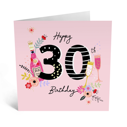 Happy 30th Birthday Card.