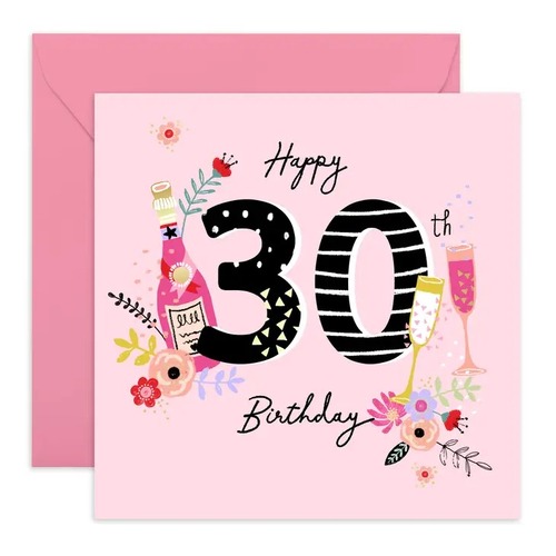 Happy 30th Birthday Card,
