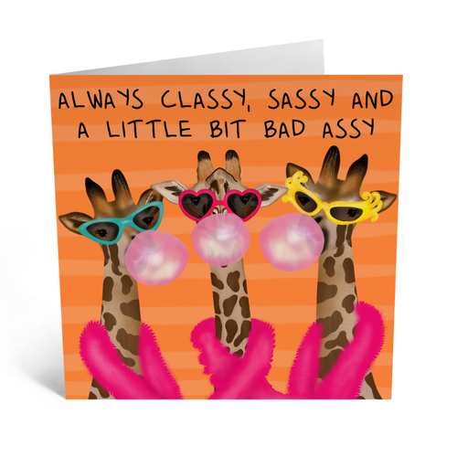 Sassy Giraffes Card