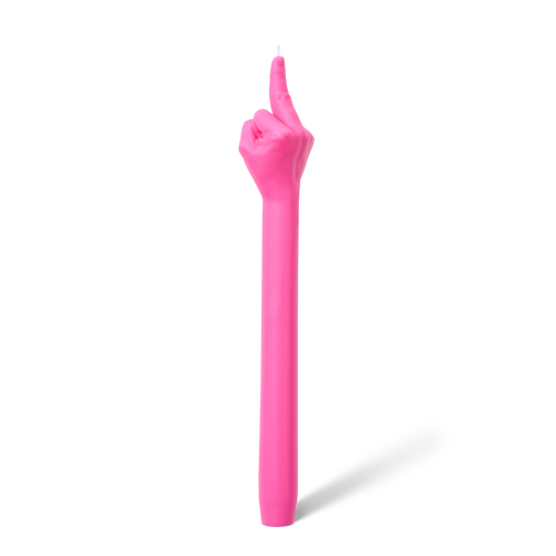 Gesture Taper Candle - F*ck You Pink