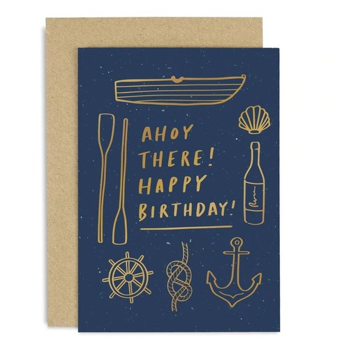 Ahoy there! Birthday Copper Card