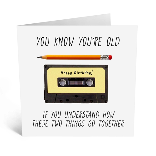 Cassette and Pencil Birthday 