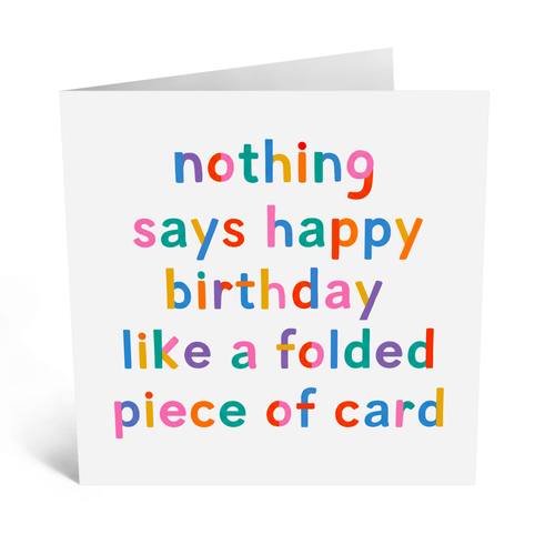 Folded Piece of Card Birthday