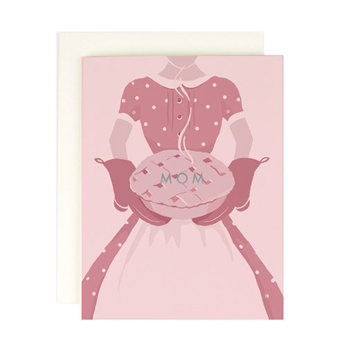 Mom Pie with silver foil