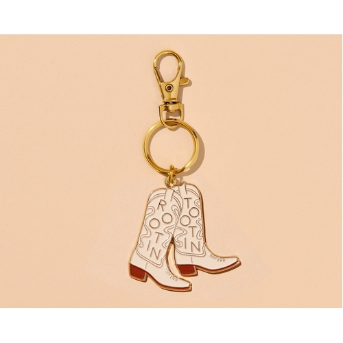 Cowboy Boots Enamel Keychain