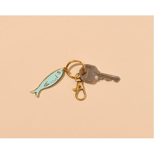 Sardine Enamel Keychain