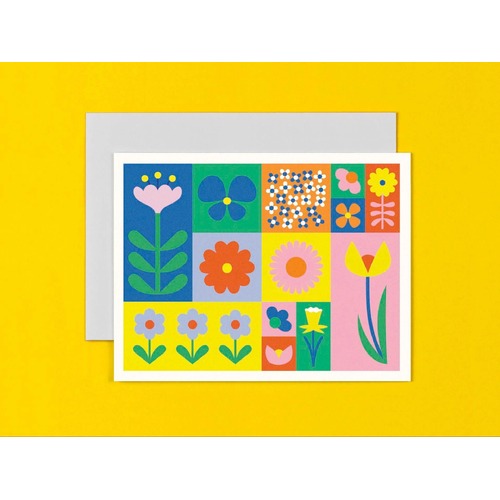 Flower Block Blank Card