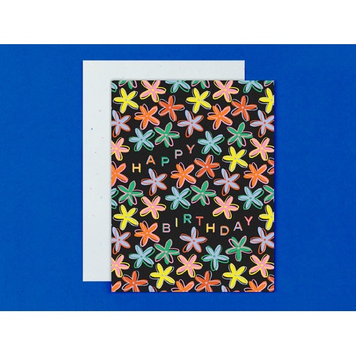 Night Fleurs Birthday Card