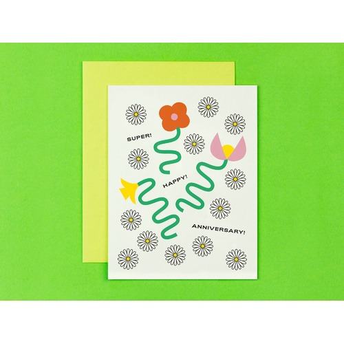 Super! Happy! Anniversary! Greeting Card