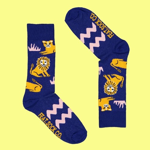 Ladies' Navy Lion Pride socks