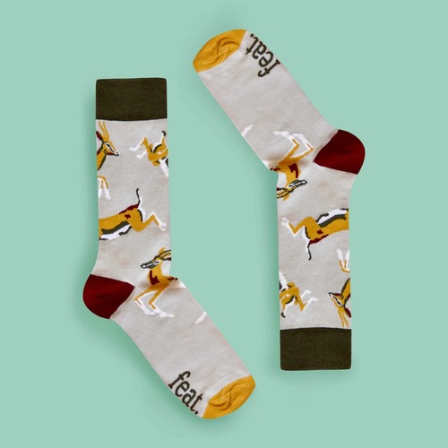 Men’s Khaki Stag Party Socks