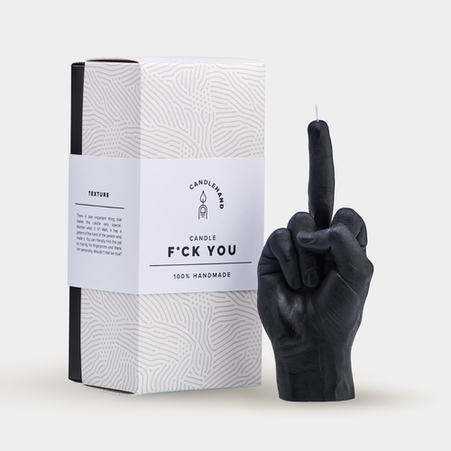 F*ck you Candle Hand - Black