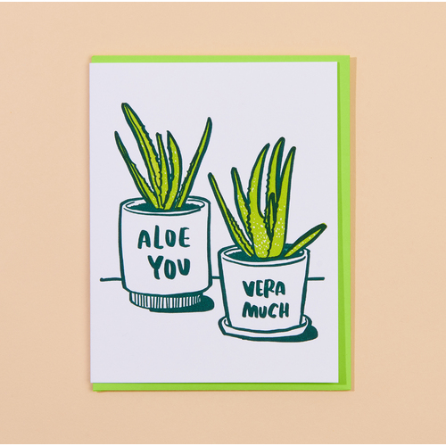 Aloe You Letterpress Card
