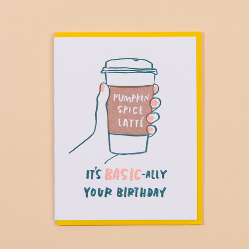 Basic Birthday Letterpress Card.