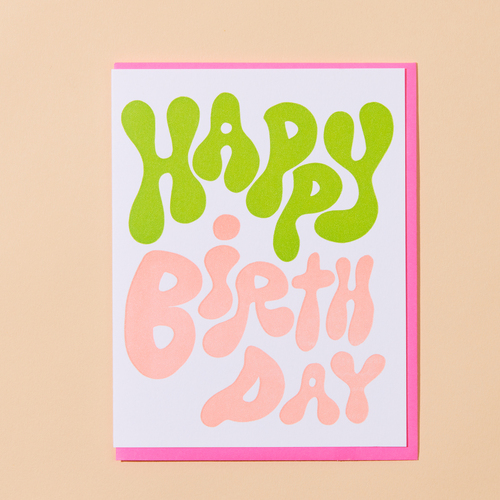 Bubble Birthday Letterpress Card