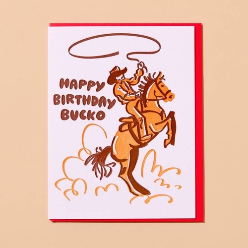 Bucko Birthday Letterpress Card