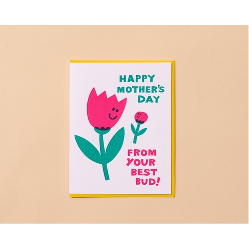 Best Bud Mother's Day Letterpress Card