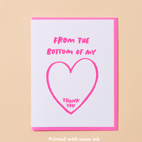 Bottom of Heart Letterpress Card