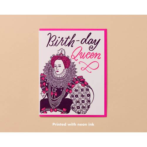 Birthday Queen Letterpress Card