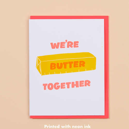 Butter Together Letterpress Card