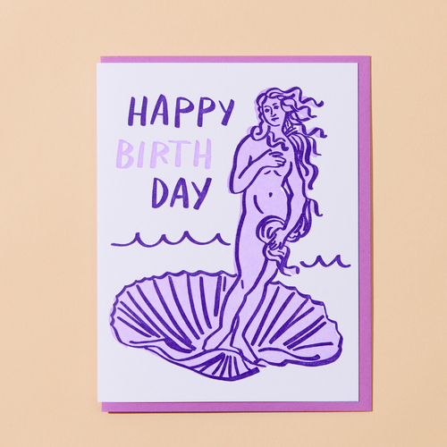 Birth (of Venus) Day Letterpress Card