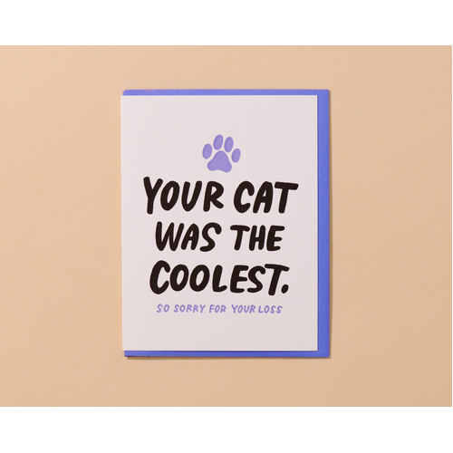 Coolest Cat Letterpress Card