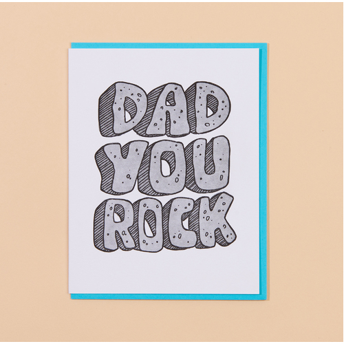 Dad Rock Letterpress Card
