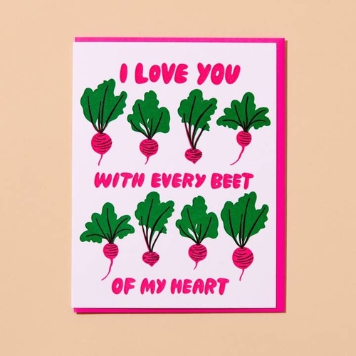 Beet of my Heart Letterpress Card