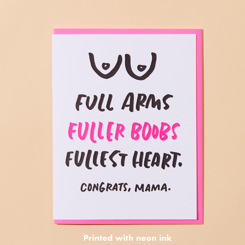 Fuller Boobs Letterpress Card