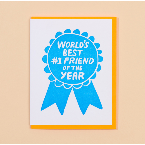 Friend Ribbon Letterpress Card