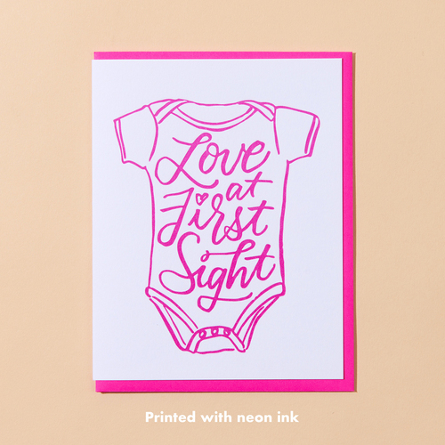Love At First Sight Letterpress Card