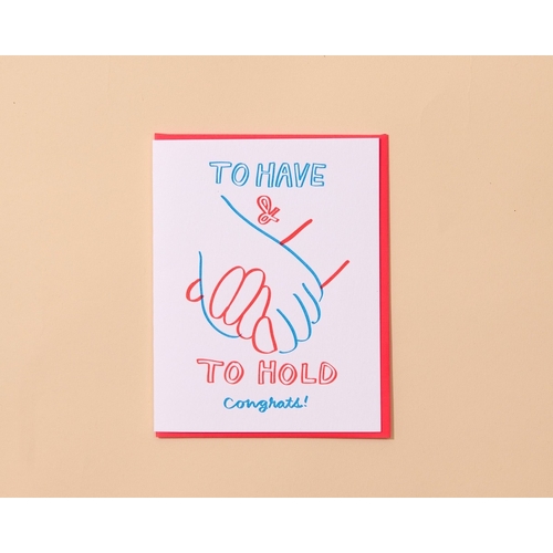 To Have and To Hold Letterpress Card