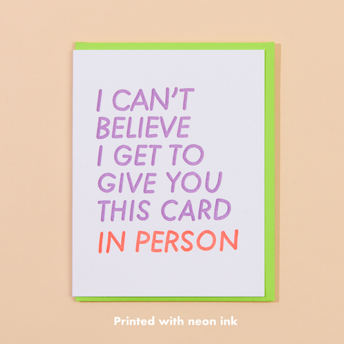 In Person Letterpress Card