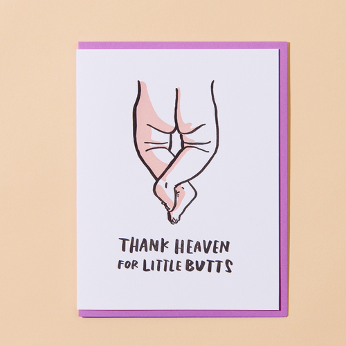 Little Butts Letterpress Card.