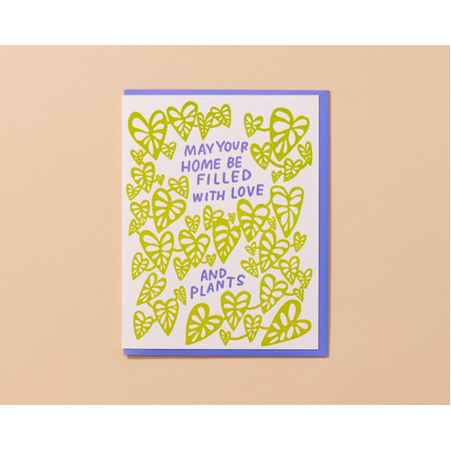 Love and Plants Home Letterpress Card