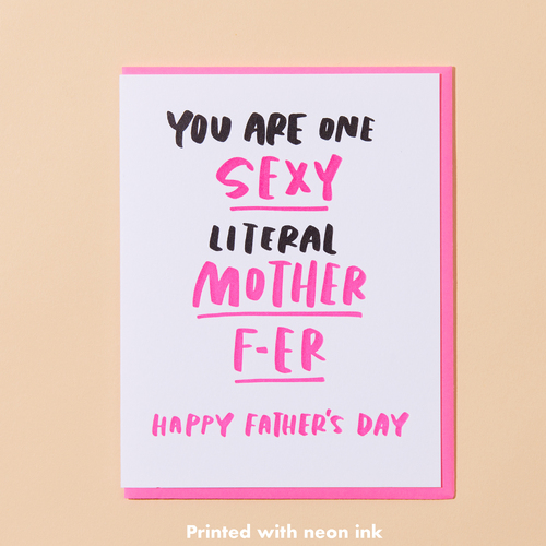 Literal Mother F-er Letterpress Card.