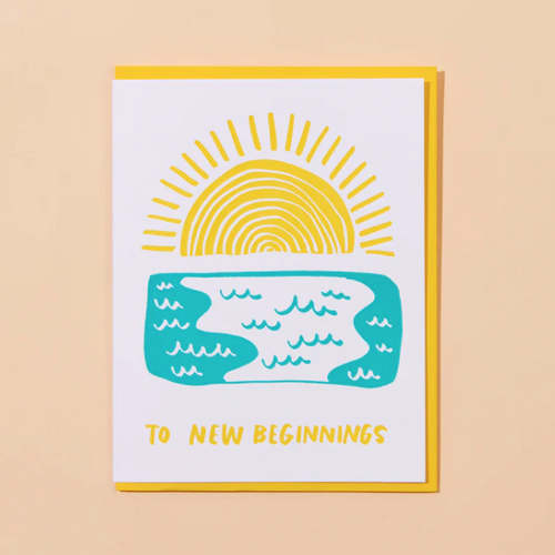 New Beginnings Letterpress Card.