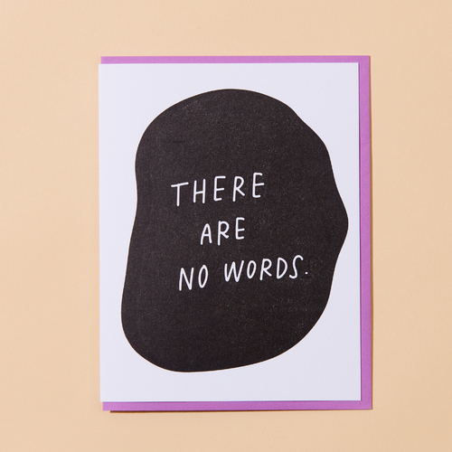 No Words Letterpress Card