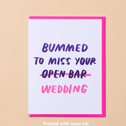 Open Bar Letterpress Card