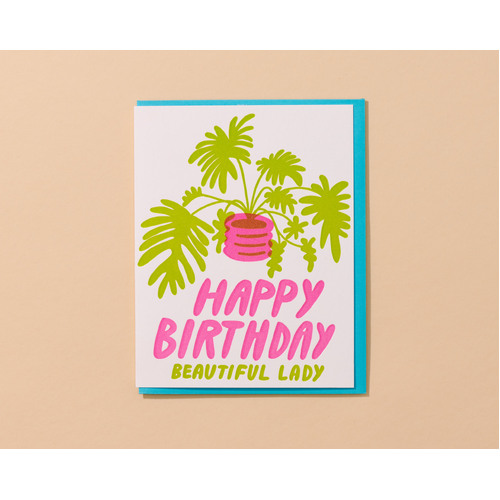Plant Birthday Letterpress Card