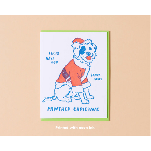 Pawther Christmas Letterpress Card