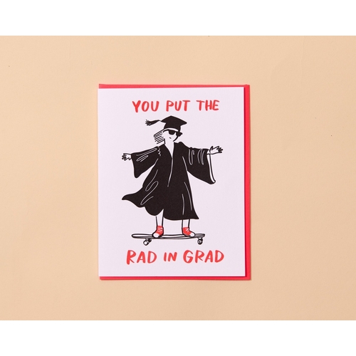 Rad in Grad Letterpress Card