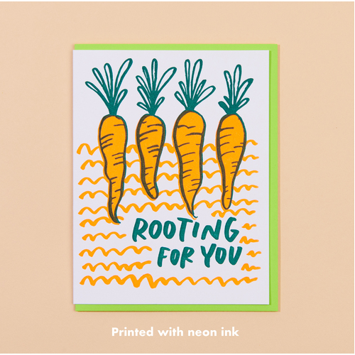 Rooting for You Letterpress Card