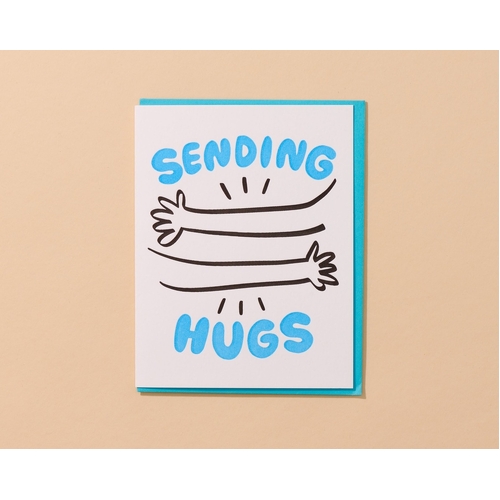 Sending Hugs Letterpress Card