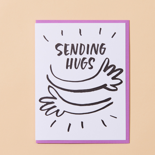 Sending Hugs Letterpress Card