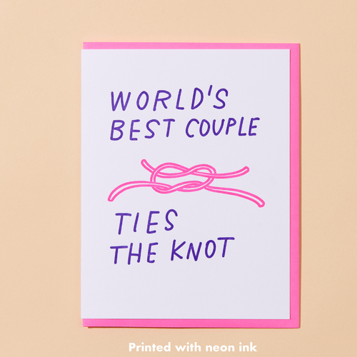 Ties the Knot Letterpress Card