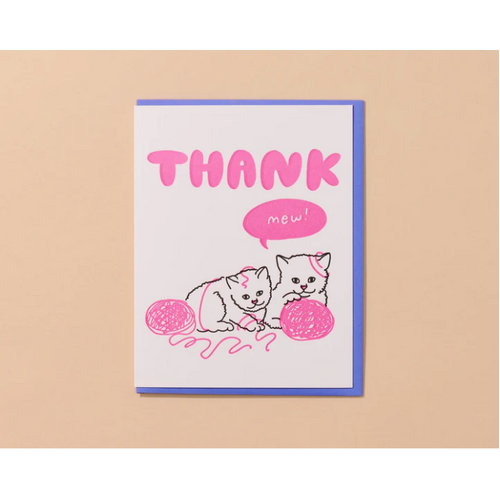 Thank Mew NEW Letterpress Card